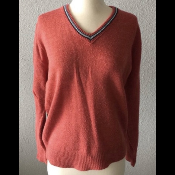 GUC Vintage 70s V-neck Fuzzy Baggy Slouchy Sweater - Picture 4 of 4